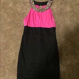 Women's black and pink dress