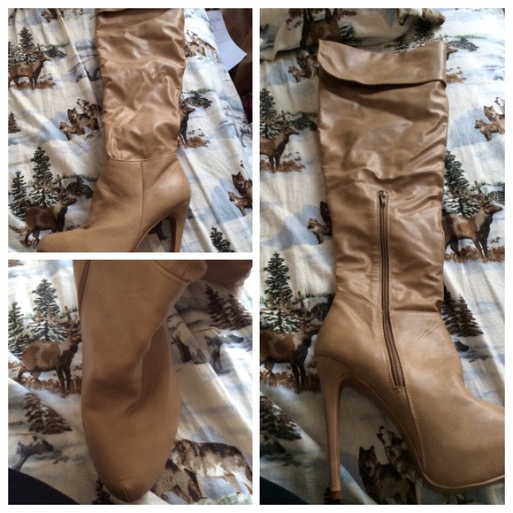 Leather Over The Knee Boots - Picture 4 of 4