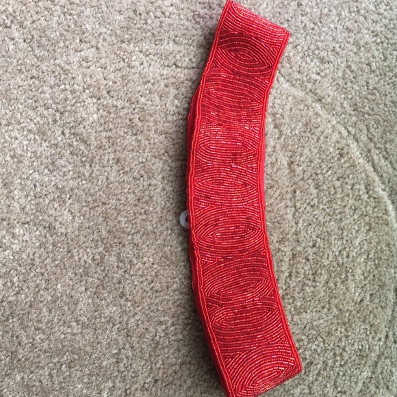 NWT red beaded belt - Picture 3 of 7