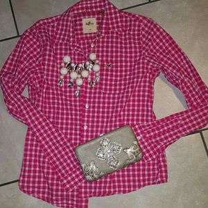 HOLLISTER checkered long sleeve