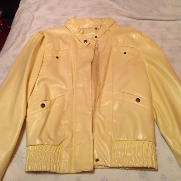 Yellow leather jacket
