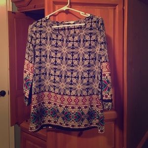 Boutique print blouse by Peach Love