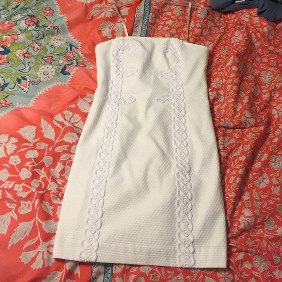 Lilly Pulitzer white strapless dress