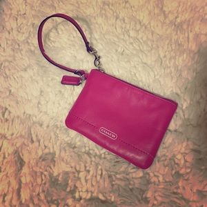 Pink Coach Wristlet