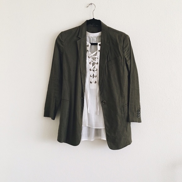 Theory Jackets & Blazers - Olive green theory blazer