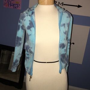 Super cute kids blue tie dye juicy couture zip up