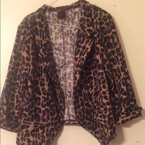 size large cheetah blazer