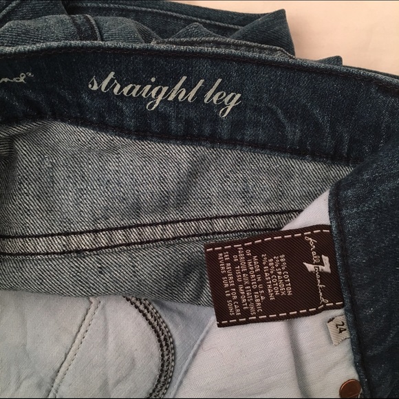 7 for all mankind straight legged jeans - Picture 3 of 4