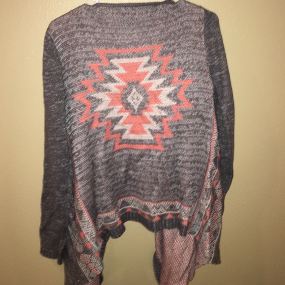 Gray High-Low Cardigan - Picture 2 of 2