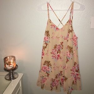 Floral Tunic with strappy back