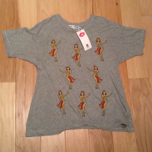 Wildfox T Shirt Hula Girl "Life's a Beach"