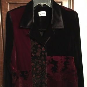 Velvet patchwork jacket--very dressy!
