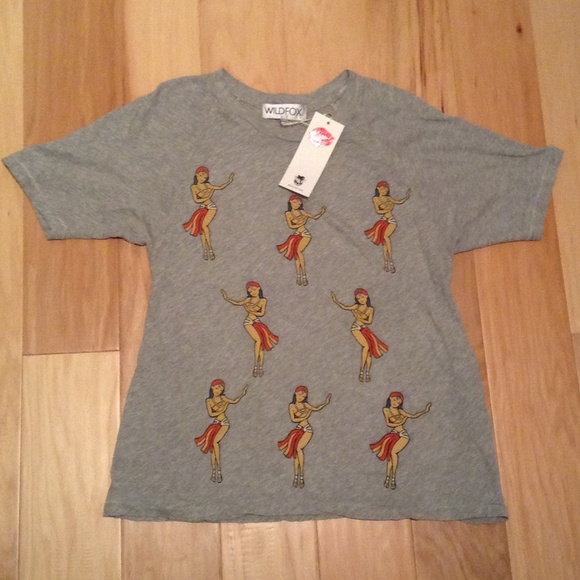 Wildfox T Shirt Hula Girl "Life's a Beach"