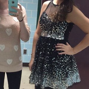 Black Sequin Dress