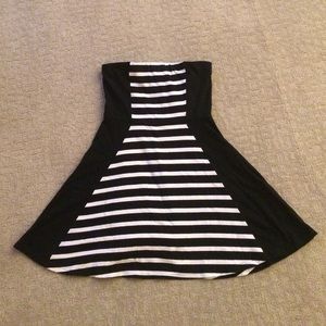 Black & White Strapless Dress