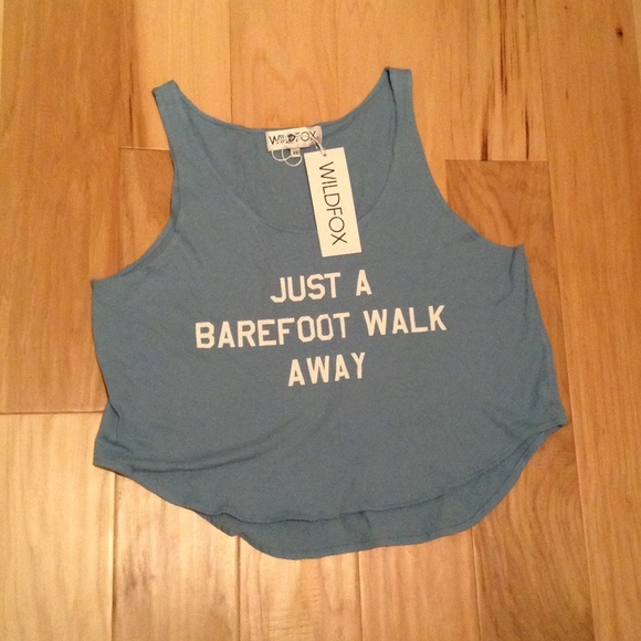 Wildfox Tank Top "Just a Barefoot Walk Away"