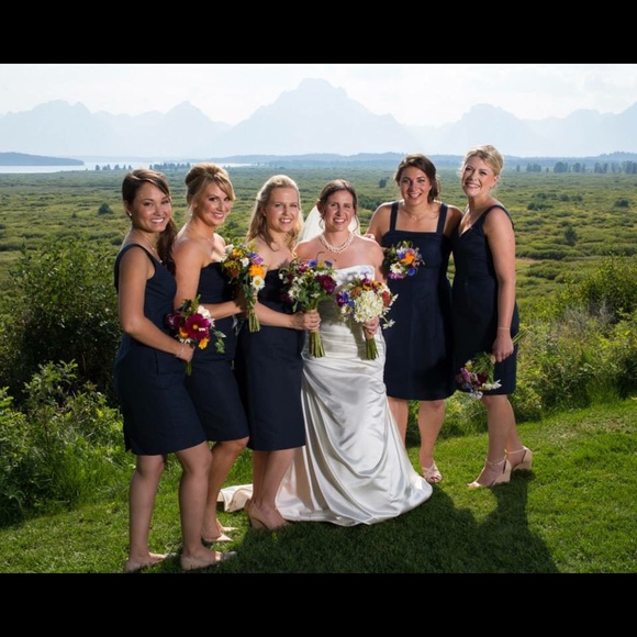 Navy JCrew bridesmaid dress -Marie -2nd from right - Picture 1 of 3