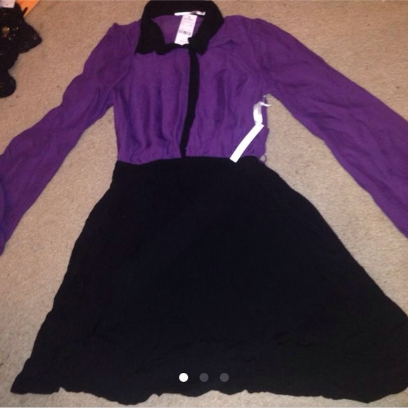 Purple and black dress