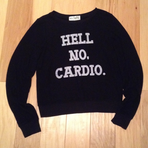 Wildfox Baggy Beach Jumper "Hell No, Cardio."