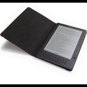 Black Leather Cover for Kindle