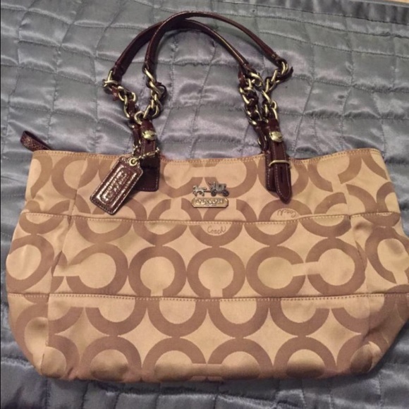 Coach canvas purse.