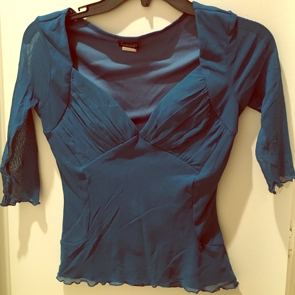 Mesh overlay blouse