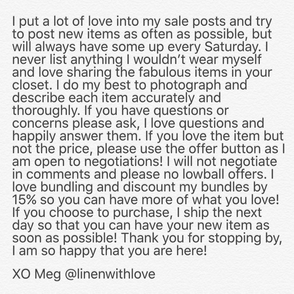 Welcome & Closet Info! 💕 - Picture 2 of 2