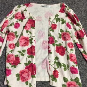 Forever 21 lovely floral print cardigan