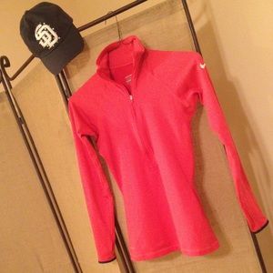 Pink Nike Pro 3/4 zip