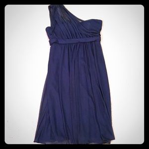 David's Bridal one shoulder chiffon dress