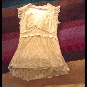 Lacey Cream Blouse Top