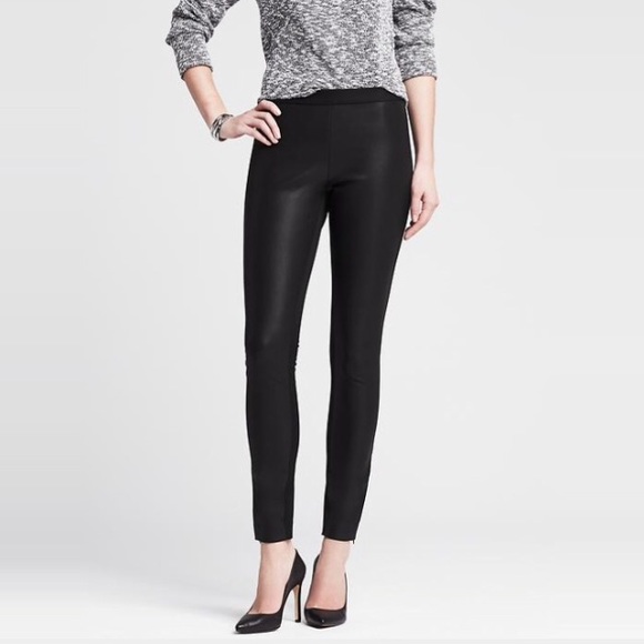 NWT Banana Republic Sloan Leather Front leggings