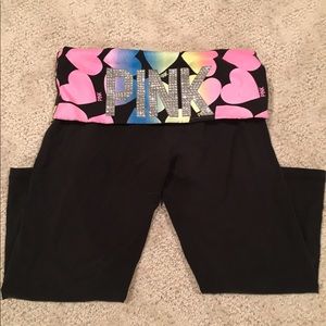 PINK Cropped Yoga Pants