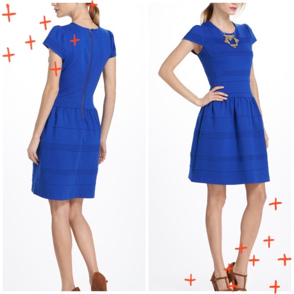 Anthropologie Cap-Sleeve Fit & Flare Dress