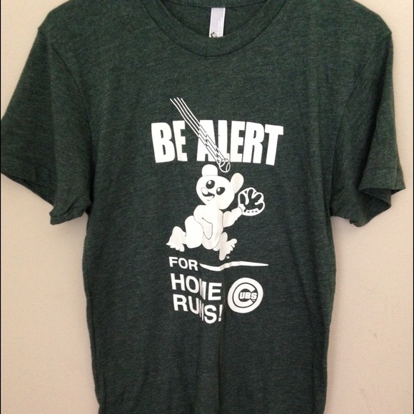 Green American Apparel shirt size Large for Cubs