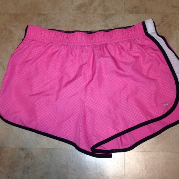 Pink workout shorts