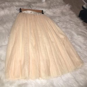 Apricot tulle skirt