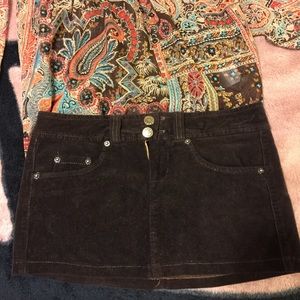 Mini corduroy skirt size small