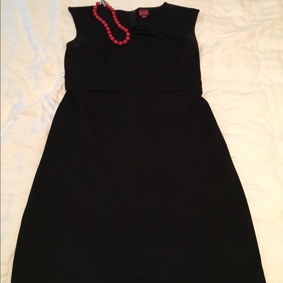 Black knit sheath dress
