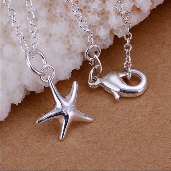 Jewelry - 925 Sterling silver starfish necklace and pendant