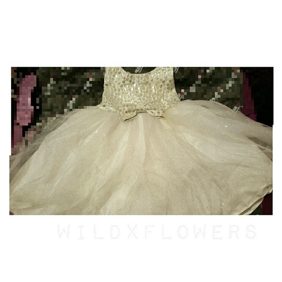 White shimmer baby's dress