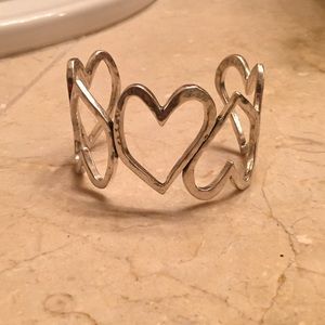 Lucky Brand heart silver bracelet
