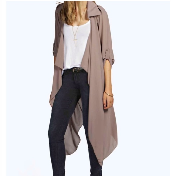 Chiffon Belted Duster