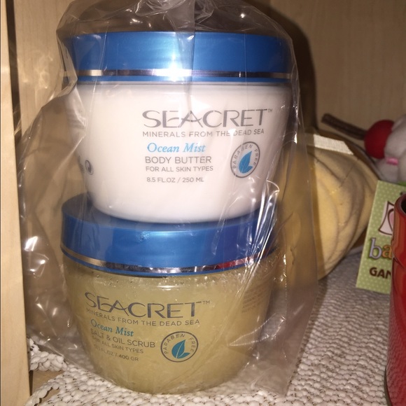 Seacret body butter and salt & oil scrub