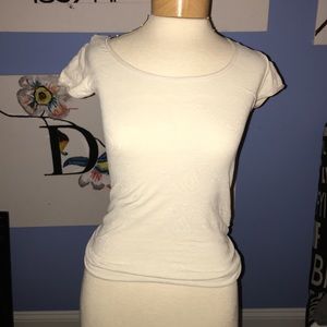 Super cute cream spandex shirt with pattern