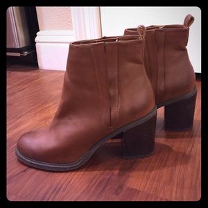 Brown ankle booties