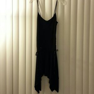 Black cocktail dress with bows