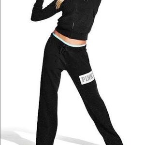 Black relaxed fit VS PINK sweats