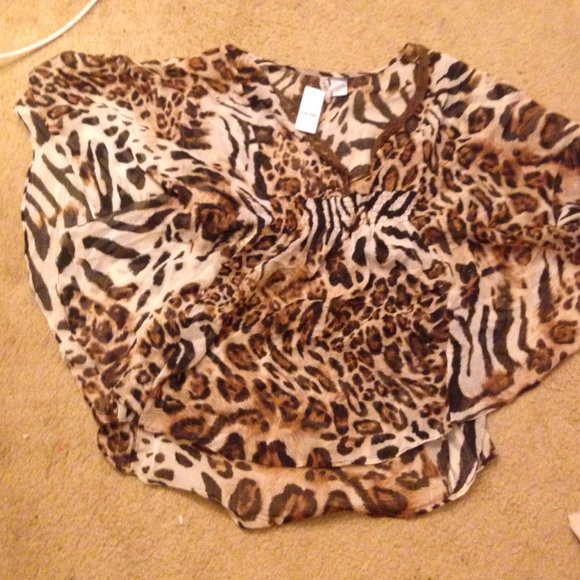 Animal print blouse