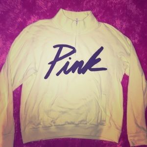 Pink Victoria Secret quarter zip ( yellow- green)